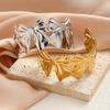 European-American Designer Bow & Heart Teardrop Bracelet Ring for Women's Summer Vacation
