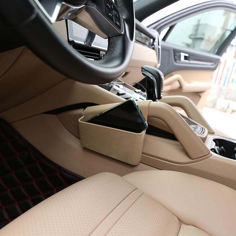 For Porsche Cayenne 2018- ABS Car Center Console Armrest Side Storage Box Container Organizer Tray Holder Auto Accessories