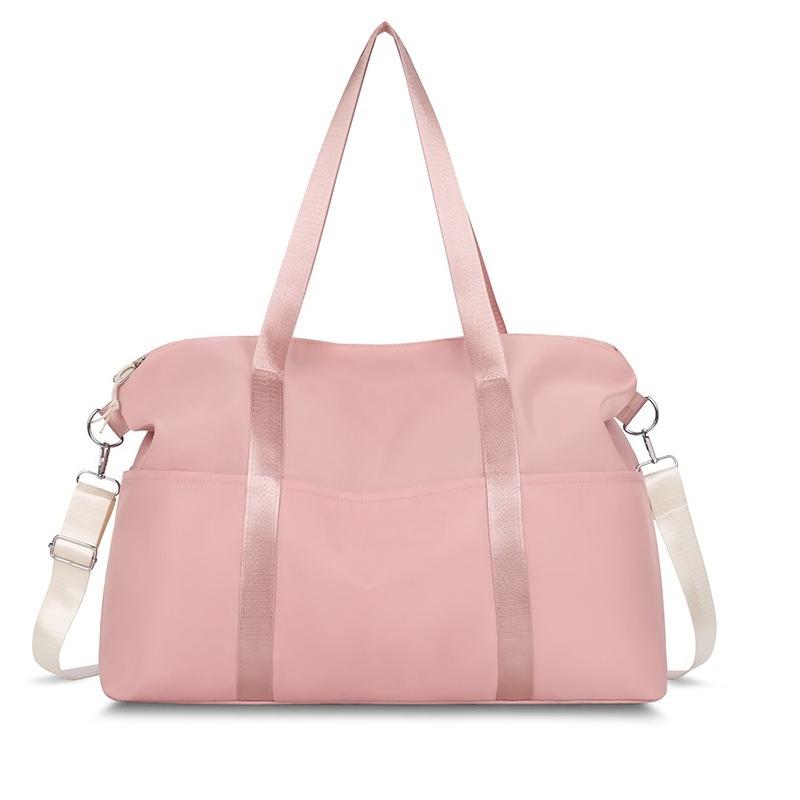 

Short-distance Luggage Bag Simple Casual Handheld Travel Bag Fashionable Sports Training Can Be Used To Pull Up The Rod Fitness Bag розовый