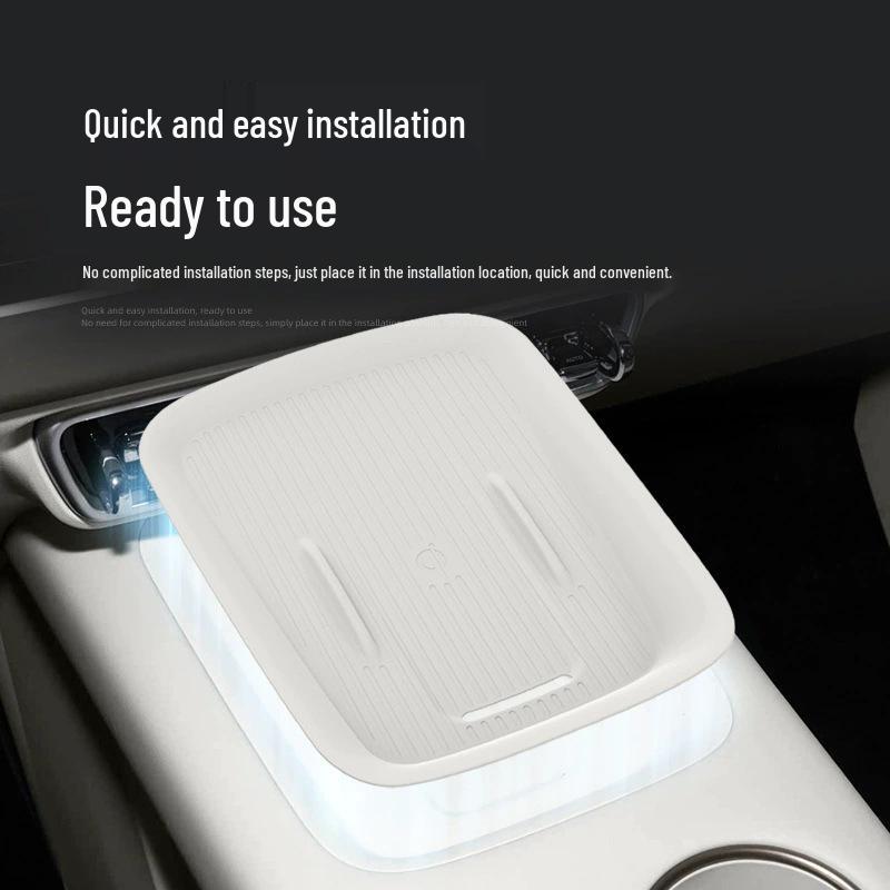 Compatible with 26 Models: ORA 5 Center Console Wireless Charger Silicone Mat - Anti-slip, Dustproof Phone Holder & Interior Accessory.