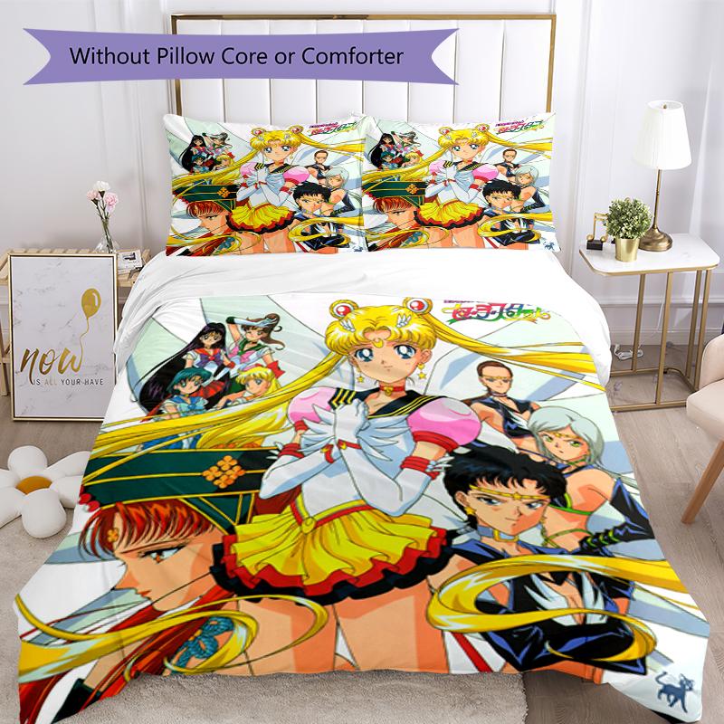 Sailor Moon Print Flannel Blanket, Soft Warm Lightweight Throw Blanket for living Room,Sofa Bed Camping office