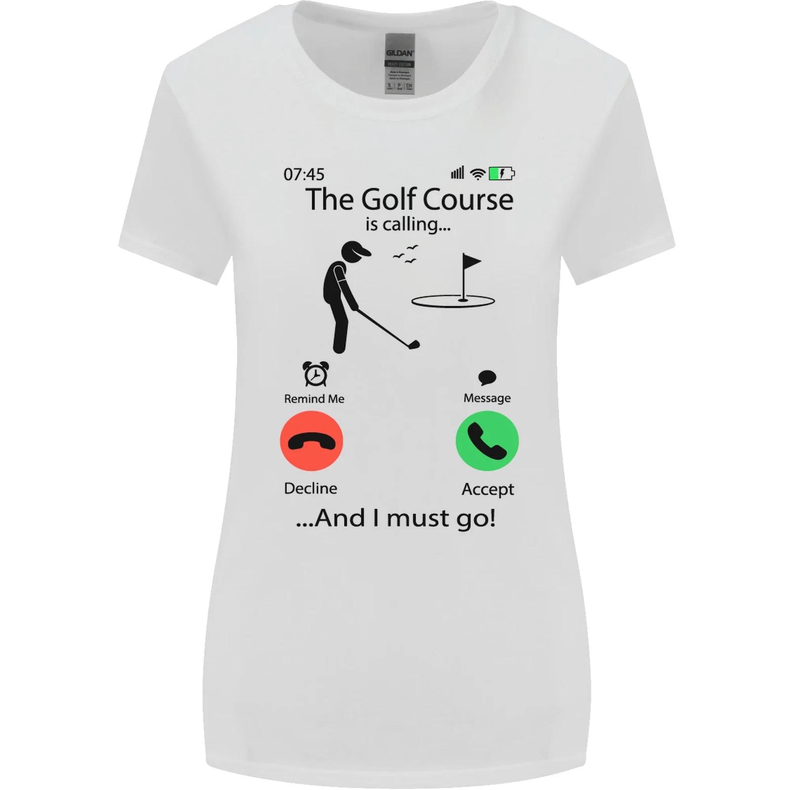 Golf Is Calling Golfer Golfing Funny Womens Wider Cut T-Shirt M