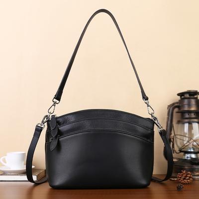 Genuine LeatherWomen's Bag, Cowhide Dumpling Bag, Retro and Niche Commuter Single-shoulder Crossbody Bag