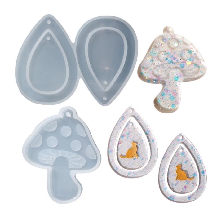 Mushroom Charm Silicone Mold Handmade Keychain Jewellery Making Pendant Tool DIY