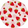 Round Strawberry Rug Kwaii Pink Circle Rugs for Bedroom Dorm Living Room Cute Area Rug Floor Mat Pad Doormat Carpet,