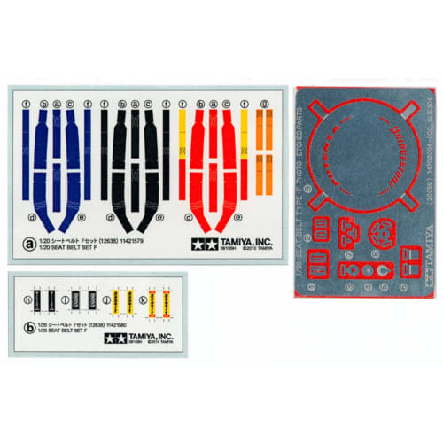 

Tamiya 1/20 Detail-Up Parts Series No. 38 Seatbelt F Set for Plastic Models (Part Number 12638)