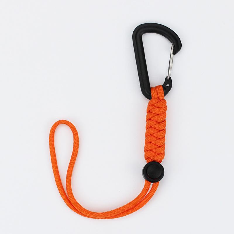 Outdoor Tactical Carabiner Keychain: Emergency Paracord Lanyard with Anti-Loss Buckle
