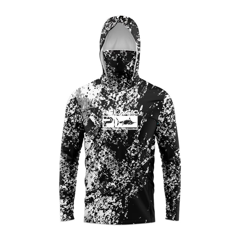 Pelagisches Angelanzug Sonnenschutzanzug Mit Kapuze Mit Maske Luya Camouflage Langarm Eis Seide Schnelltrocknend Meeresfischen