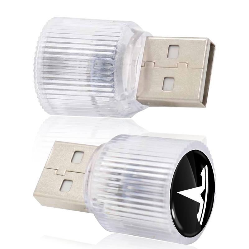 1Pcs USB Car LED Light Auto Interior Atmosphere Light Car Emblem Styling For Tesla Model 3 Model X S 2016-2023 Model Y Decals TM3 TMX