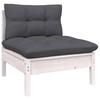 vidaXL 3-tlg. Garten-Lounge-Set mit Kissen Massivholz Kiefer