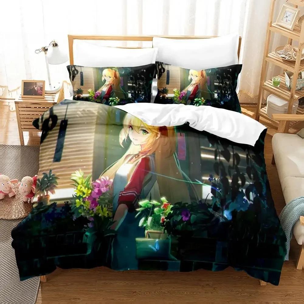3D-print Anime - Azur Lane Sängkläder Set Enkel Tvåbädds Full Queen King Size Sängkläder Set Vuxen Barn Sovrum Påslakan Set Lakan set
