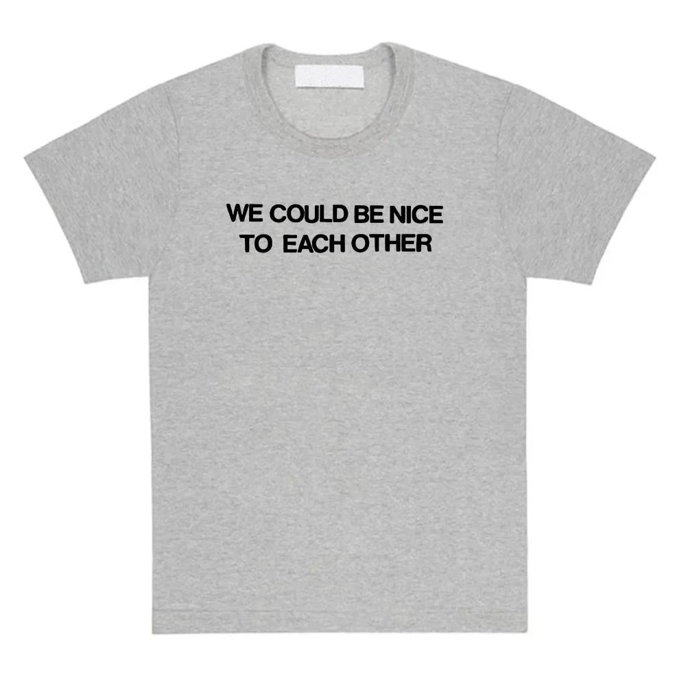 Nice To Each Other Tee Singer Olivia Dean Printing Tshirt Loose Cotton Wounisex Unisex T Shirt Streetwear Casual Graphic Tshirt Girls