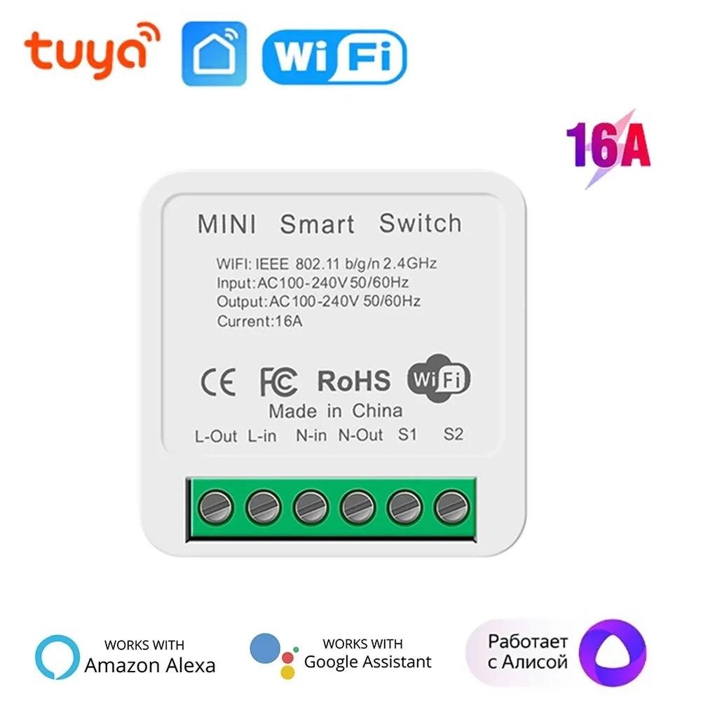 

Tuya WiFi Smart Switch 2-way Control with Energy Monitor Switch 16A Mini Smart Breaker Smart Life Control Alexa Via Google Home