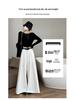 Women's Gray High-Waisted Wide-Leg Pants - Slimming, Loose, Floor-Length Style for Spring 2026