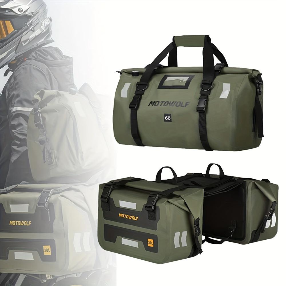 Motorcycle Waterproof Saddlebags Motorcycle Outdoor Long-Distance Riding Large Capacity Side Bag Back Seat Storage Bag
