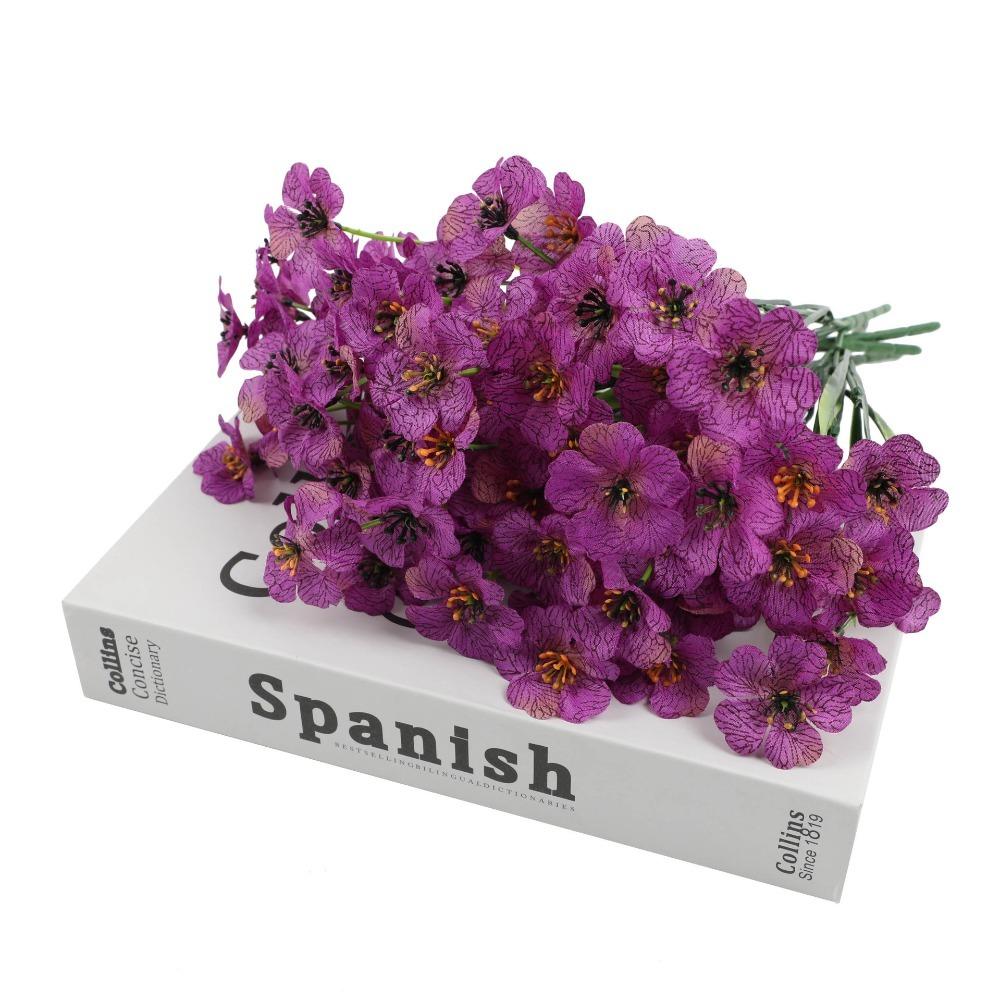 2/4Pcs 35cm Artificial Flowers for Outdoors UV Resistant Fake Flower Greenery Shrub Plant Home Garden Porch Patio Wedding Decor