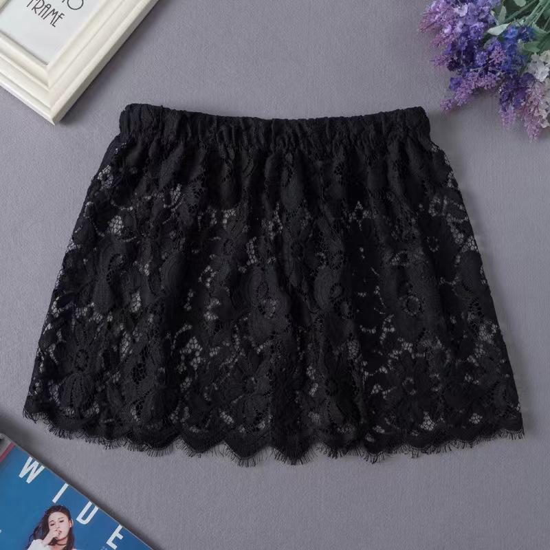 Cămașă din dantelă florală cu gene pentru femei Extensor reglabil în straturi cu tiv fals fals mini-fustă inferioară Jumătate de alunecare