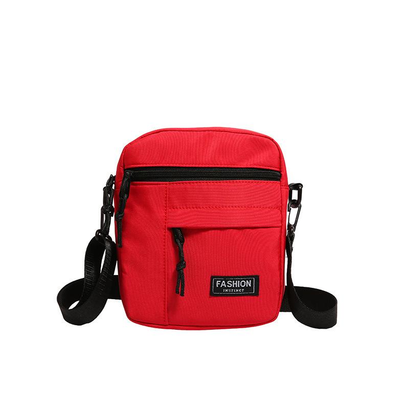 Street trend couple's small satchel fashion casual canvas bag men's street mobile phone shoulder bag