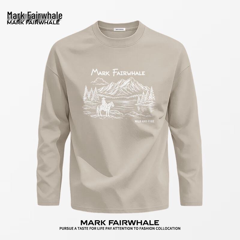 Mark Fairwhale 200g Heavyweight Breathable Cotton Long-Sleeve T-Shirt