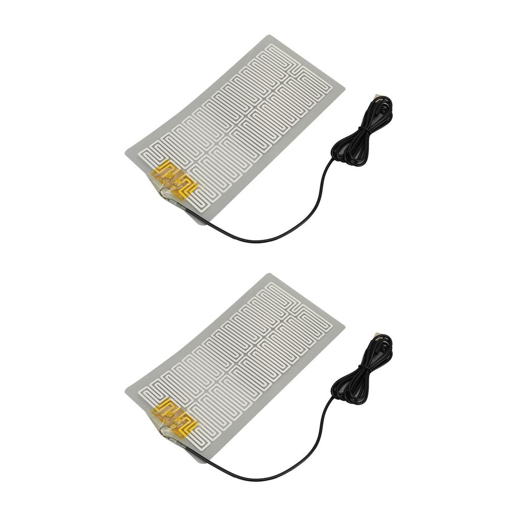 2 ks Vyhřívaný pás na pas USB 5V Elektrická kovová vyhřívací podložka s 150cm napájecím kabelem pro pas