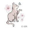 Adesivi Tatuaggio Cartoni Animati Animali Adorabili: Design di Gattini, Cuccioli e Coniglietti Carini