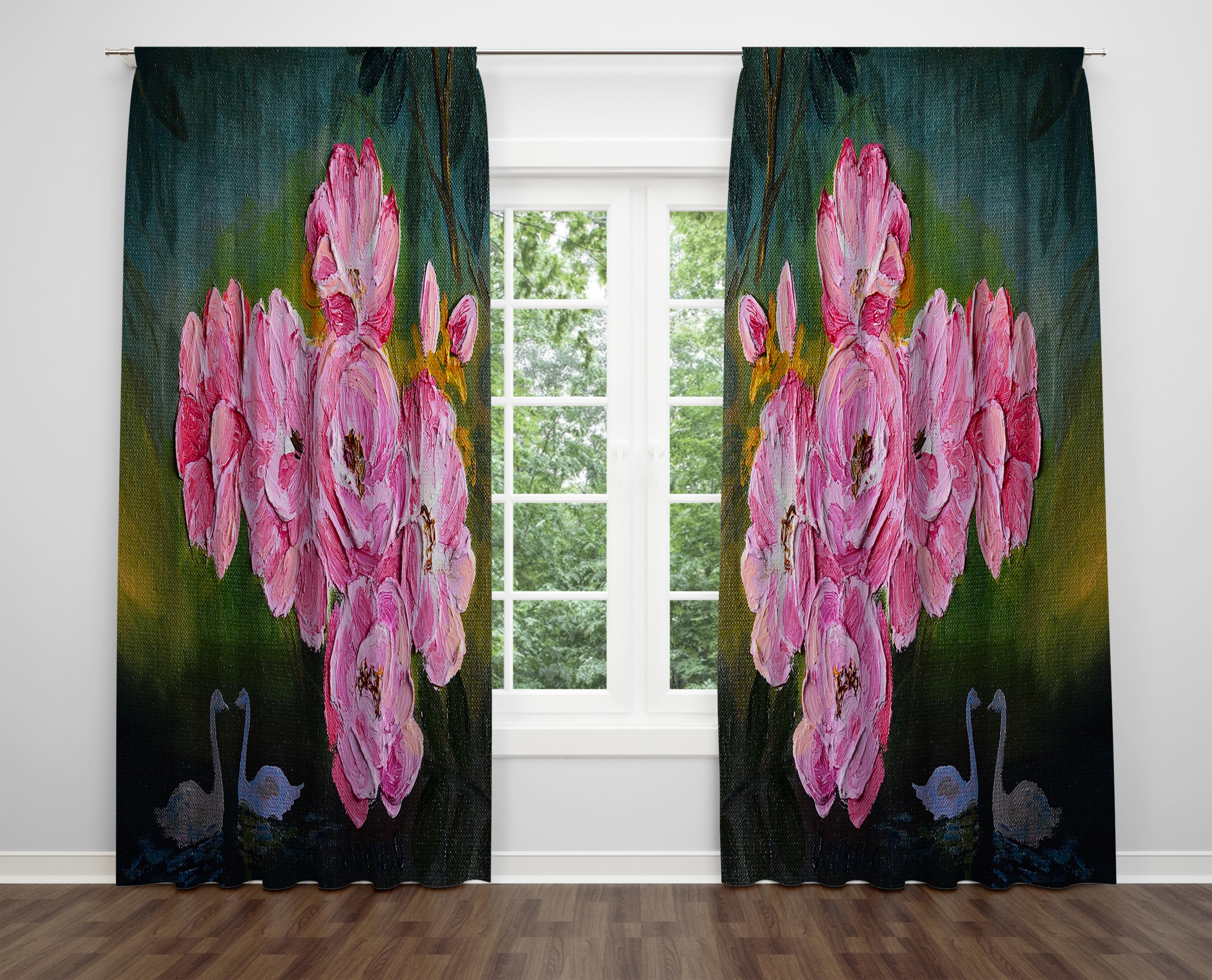 

Декоративний дизайн, високоякісна бавовняна тканина, ви можете вибрати одну або подвійну фіранку з крила 1 piece різнокольоровий