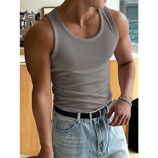 Herren Sommerweste Rundhals Workout Fitness Muskelweste