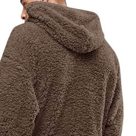 Sweatshirt Einfarbig Kordelzug Kapuze Plüsch Pullover Hoodies Lässiges Sweatshirt für Büro