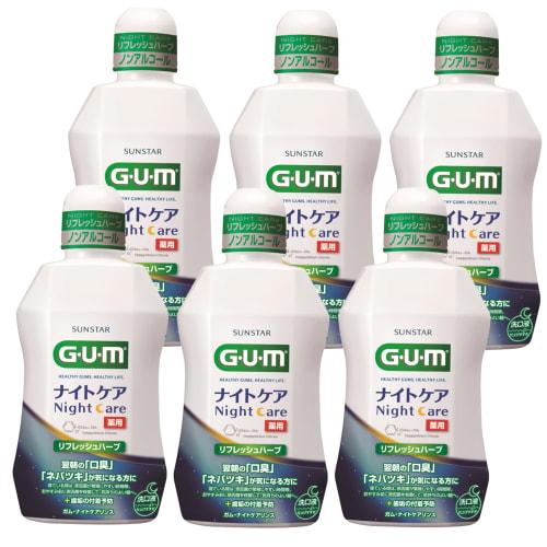 

Bulk Purchase: GUM Mouthwash, Night Care, Medicated Mouthwash for Bad Breath, Refreshing Herbal Type, Alcohol-Free, Mild, 450ml x 6 Bottles