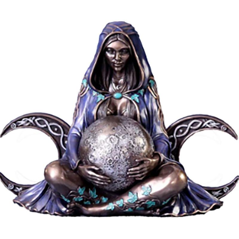 1 Pieza Estatua de la Madre Tierra Diosa Gaia Escultura de Resina Manualidades Adornos de Jardín Regalos Decoración de Escritorio para el Hogar