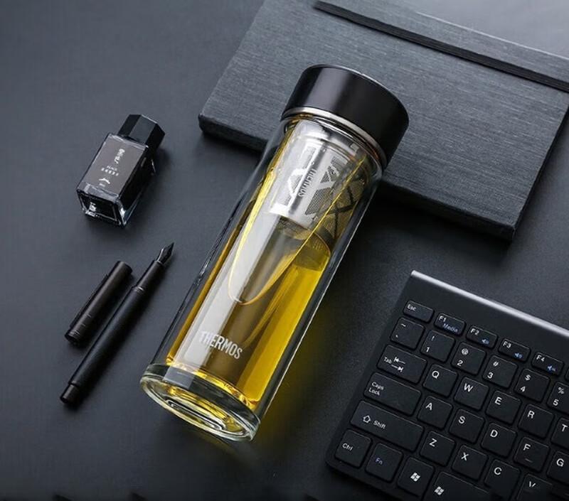 THERMOS TCGD-400 Double-Layer Insulated Tea Glass