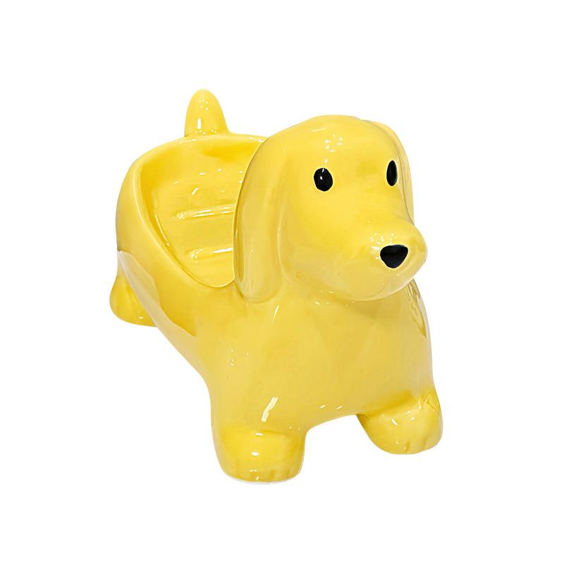 Cute Dog Soap Box Cute Creative Bathroom Wash  Table Soap Shelf Large High-end Ceramic Soap Dish Bathroom Accessories
