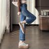 Women's High Waist Stretch Spliced Cropped Jeans, Petite & Tall, Slimming Fit, Narrow To Wide Leg, Spring/Summer 2026 Collection.