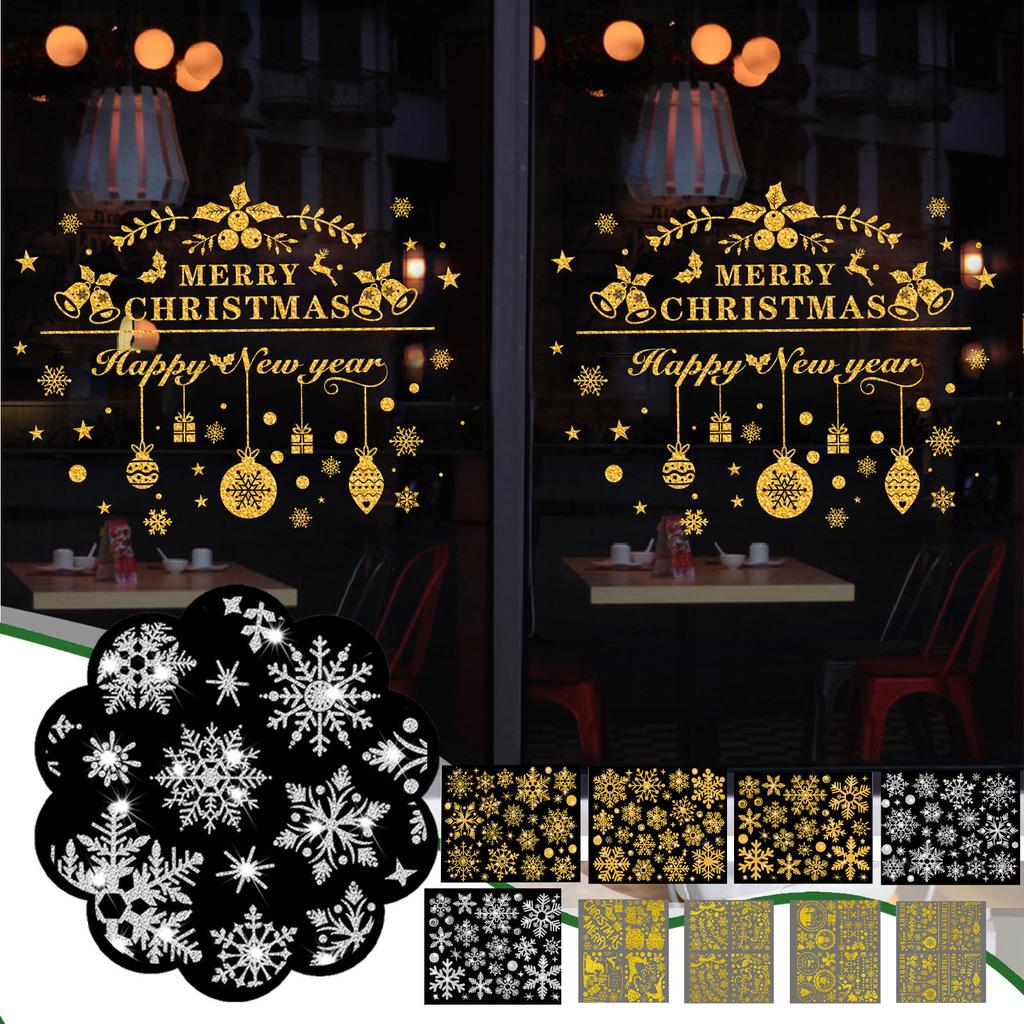Electrostatic Glass Stickers On Christmas  And Christmas Stickers On Walls