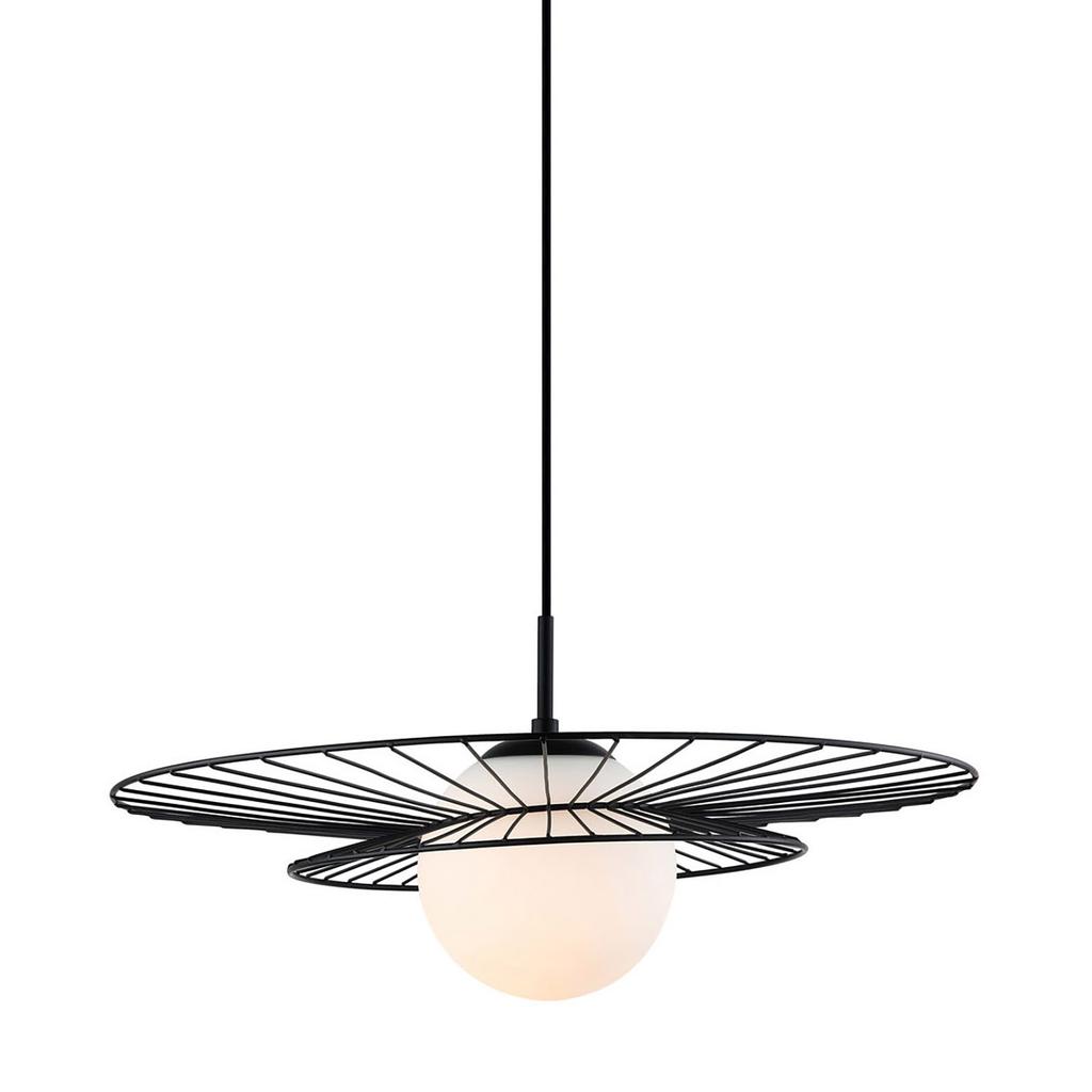 Lampa Wisząca Alison 1 E27 Czarny Italux Mdm-4001/1 Bk