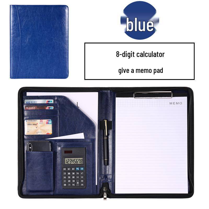 A4 Zipper Bag Multifunctional Storage Folder with Office Clip & Custom Logo Option