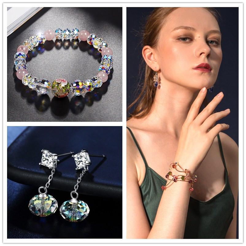 AAA quality 4/6/8mm shiny faceted Austria crystal beads glass beads loose Spacer beads for bracelet necklace earring making DIY