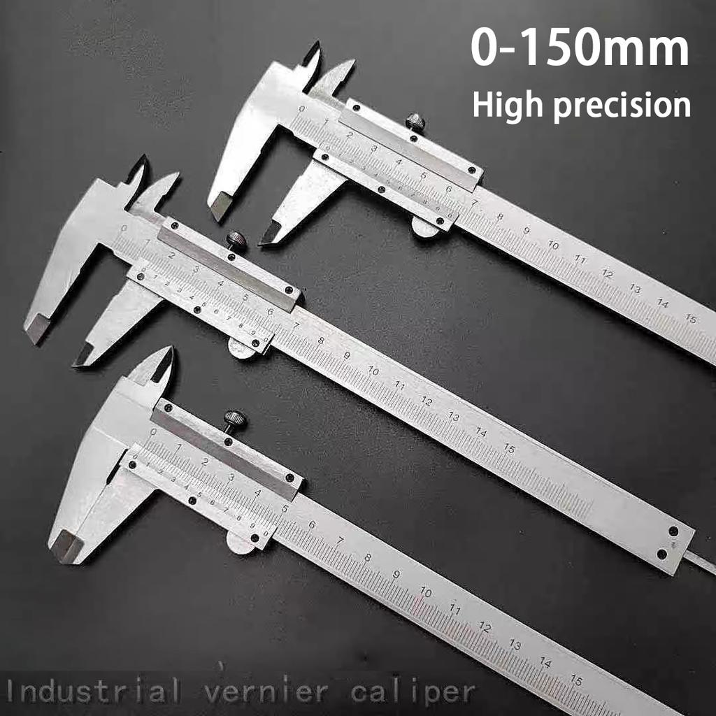 Suwmiarka Verniera 0-150mm Stal Nierdzewna Wysoka Dokładność Miernik Mikrometr Przenośne Narzędzie Pomiarowe