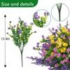 12pcs Artificial Flowers Decoration for Indoor Outdoor Hanging Baskets Garden Porch Window Home Vases Wedding Decorations