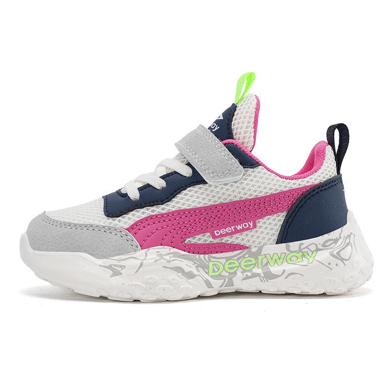 PLUS DEL Hui Girls' Breathable Sports Shoes: Versatile, Casual, Soft Sole Running Shoes for Children