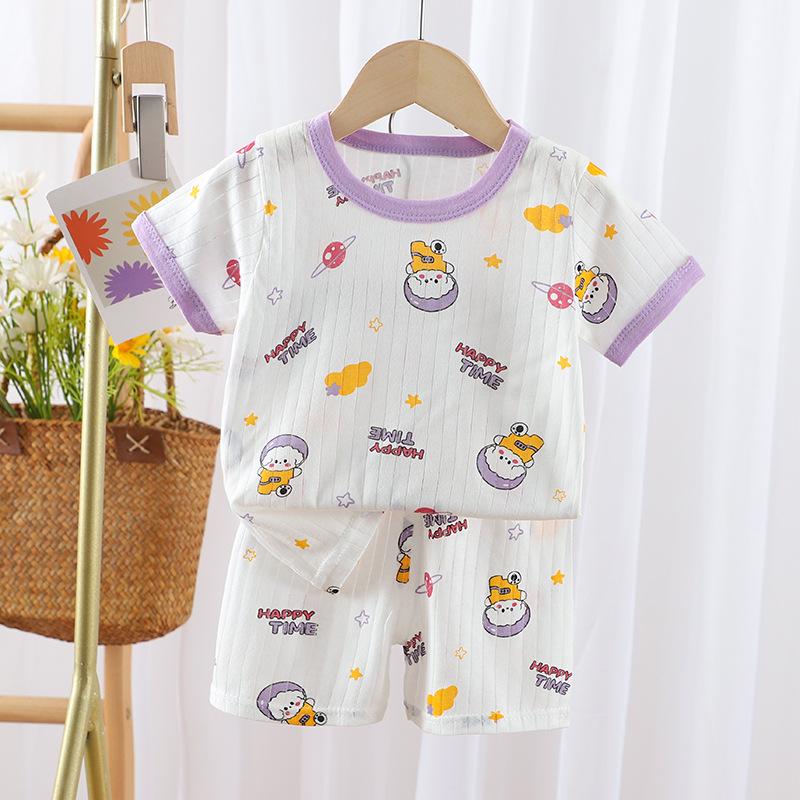 2026 Summer Children's Short Sleeved Shorts Cotton Set