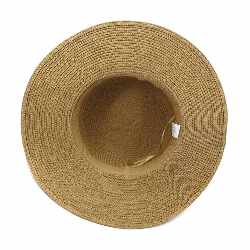 Sommer-Sonnenhut Damen Mode Mädchen Strohhut Band Schleife Strandhut Lässig Gras Flacher Hut Panama Hut Knochen Damen Visierkappe