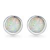 Hot Sale White Opal Stud Earrings Round Earrings Simple Personality Jewelry Versatile