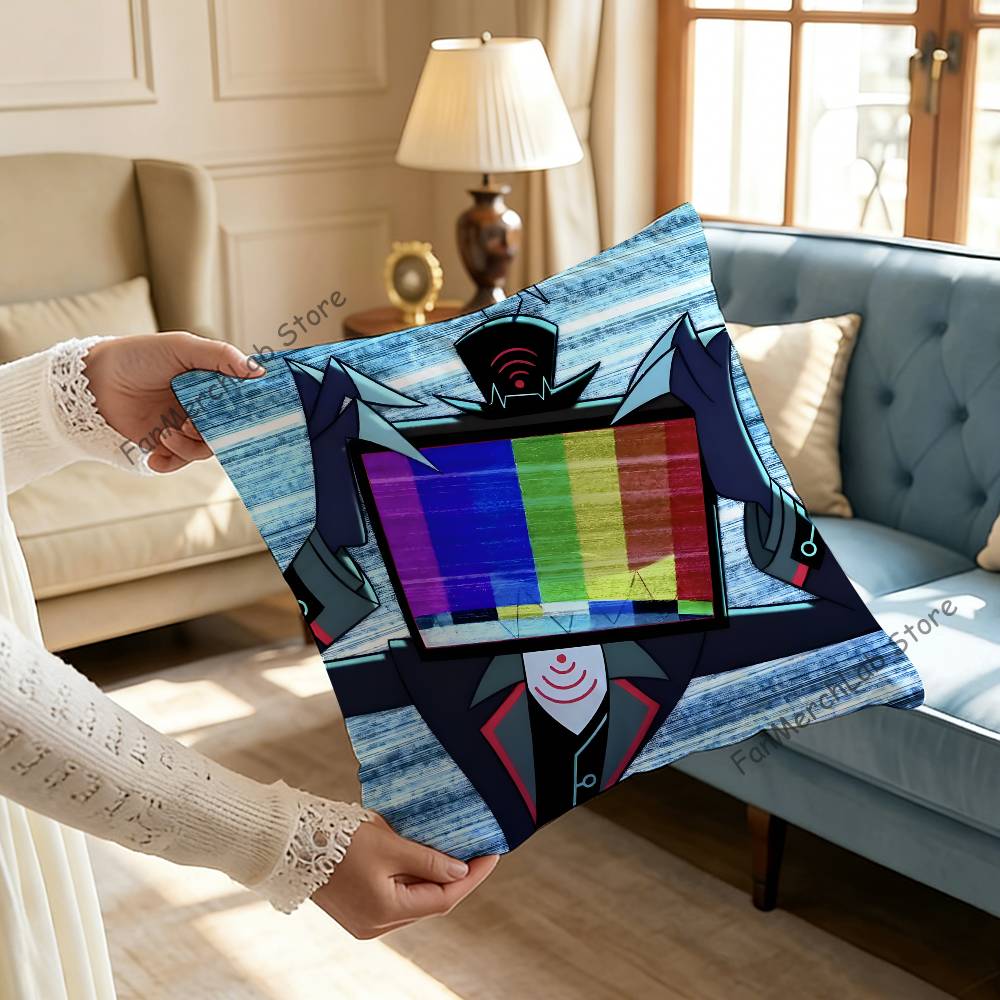 Anime HHelluva VVox Pillowcase Pillowslip Cushion Plush Boys Girls Cartoon Anime Kawaii Decoration Kids Birthday Cute Gifts