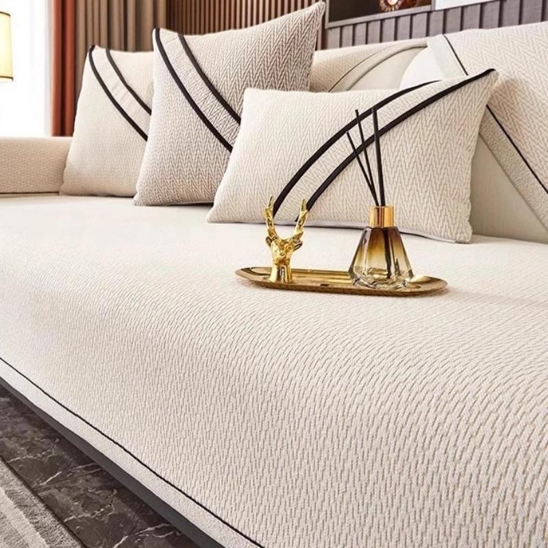 New Chinese-style high-end sofa cushion universal in all seasons thickened non-slip seat cushion leather sofa cover cover cloth