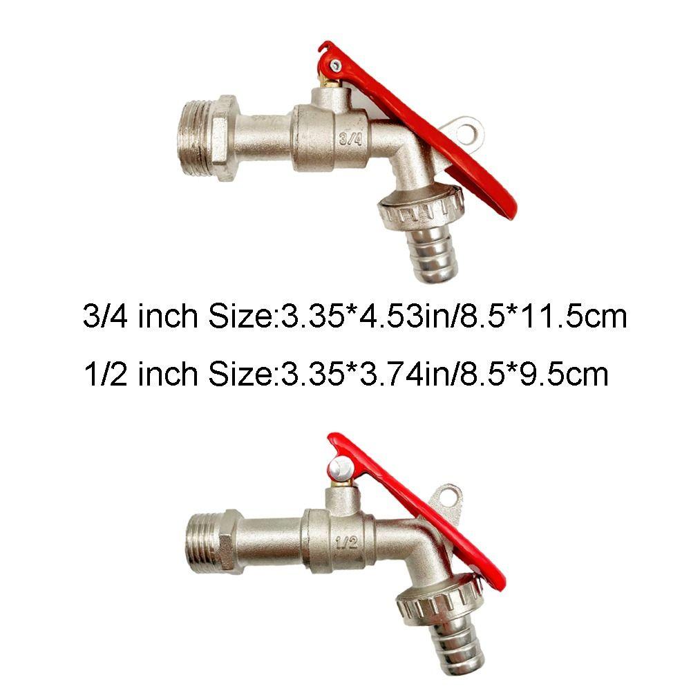 With Lock Water Tank Connector 1/2 Inch 3/4 Inch Thread Water Tap Universal Lockable Faucet