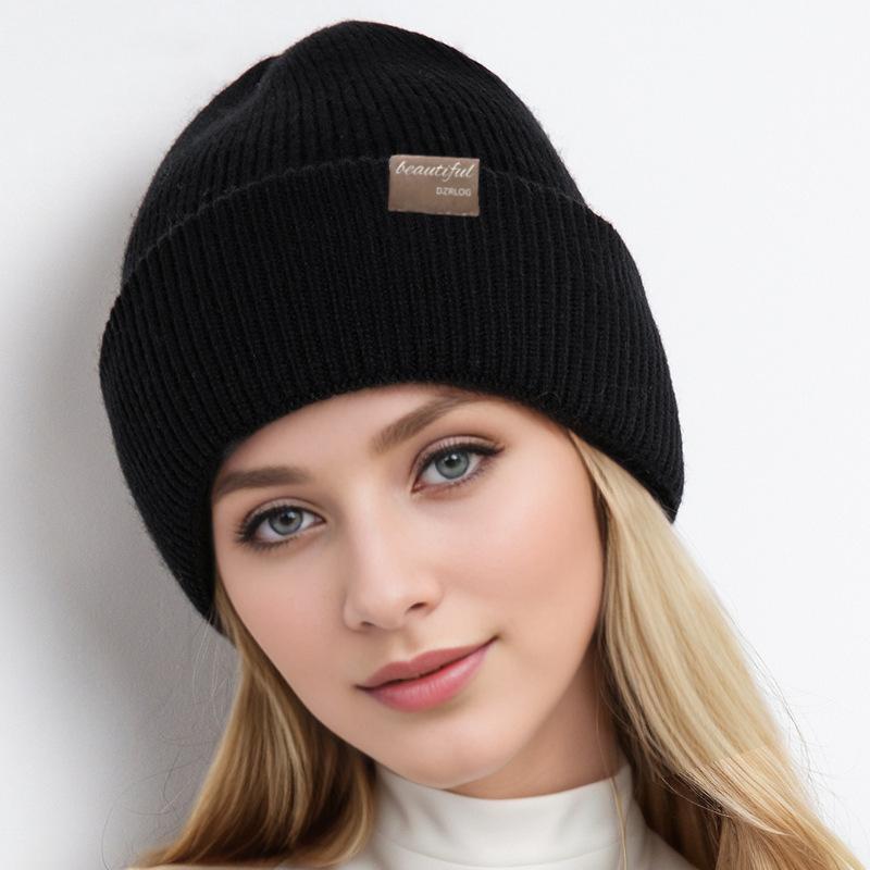 

Autumn and Winter Hat Women s Velvet Thickened Warm Woolen Hat Fashionable and Versatile Ear Protection Cold Hat Knitted Hat