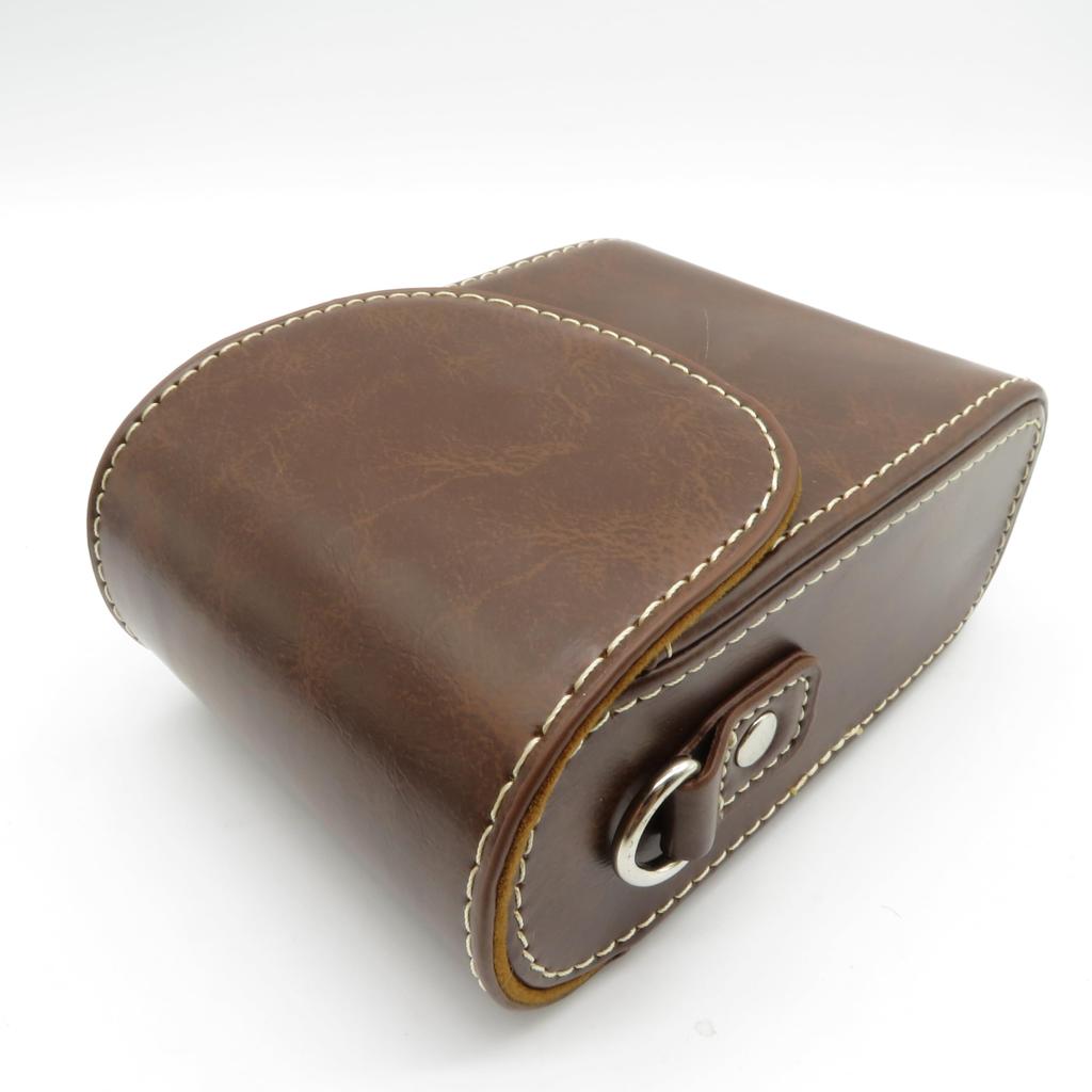 [No Brand] Synthetic Leather Digital Camera Case, Compatible with Panasonic TZ90, Storage and Protection Pouch (Dark Brown) [Parallel Import]