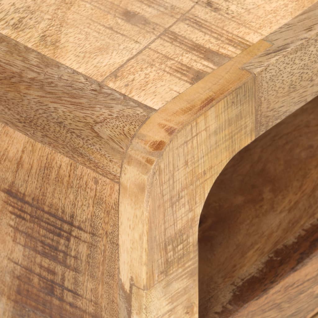 TV Stand 117x30x41 cm Rough Solid Mango Wood