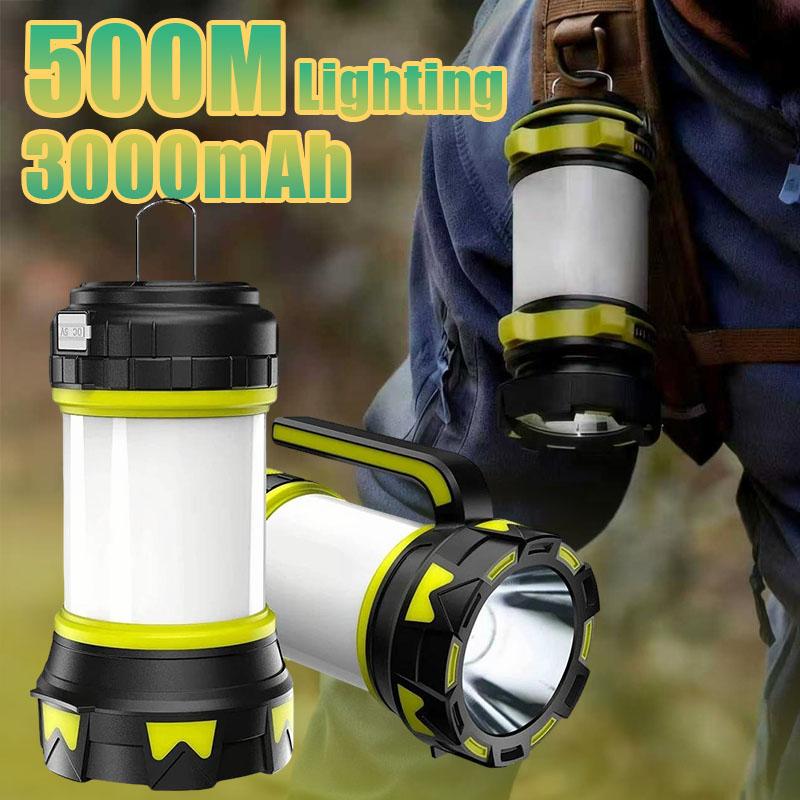Camp Lamp LED Camping Light USB Rechargeable Flashlight Dimmable Spotlight Work Light Waterproof Searchlight Emergency Lantern